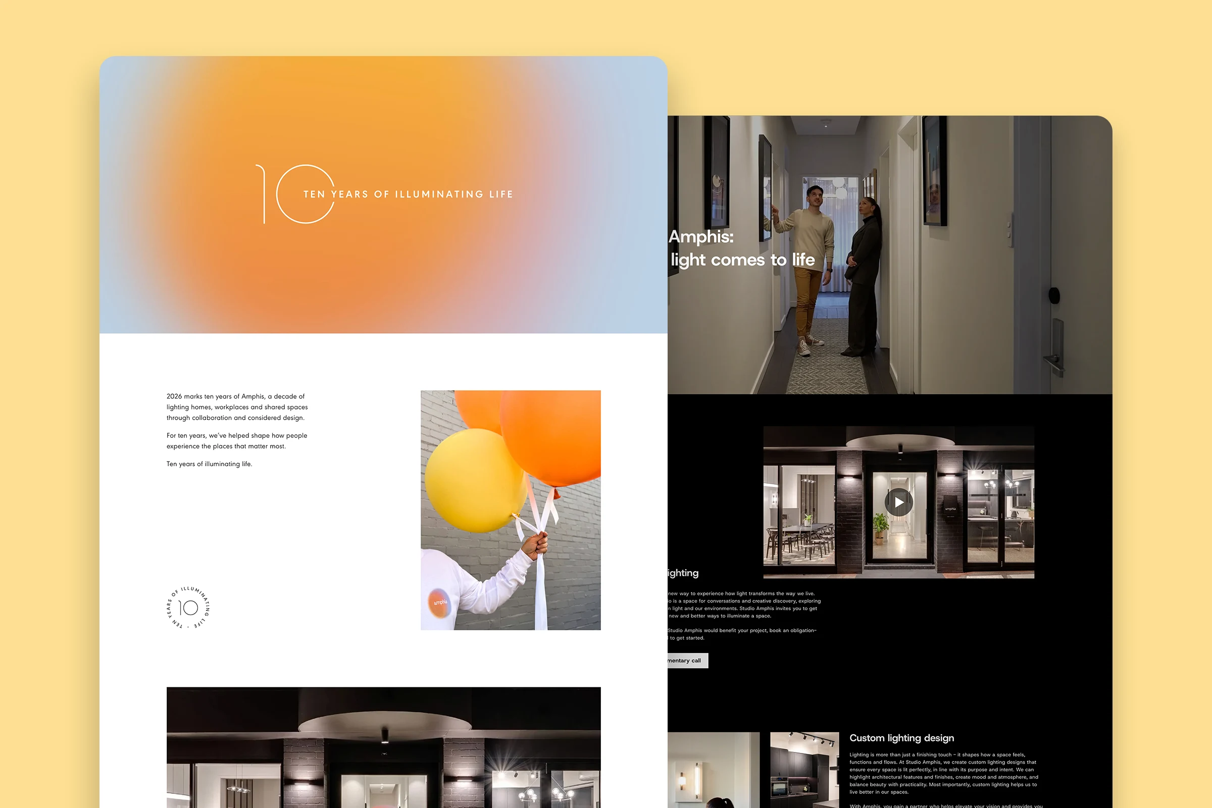An Amphis landing page, shown in a browser window.