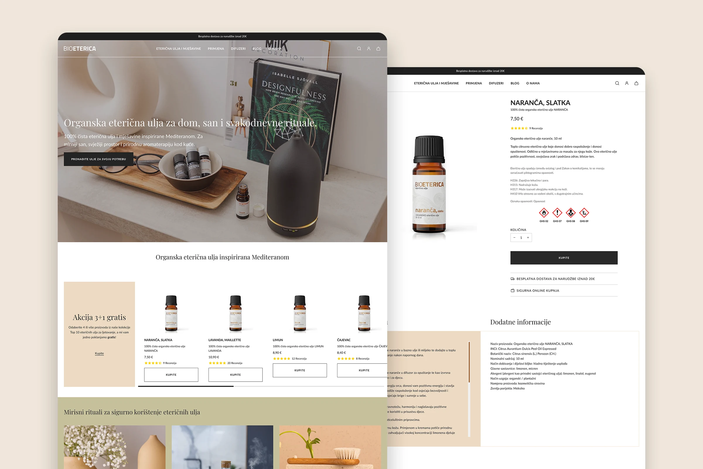 The Bioeterica home page, shown in a browser window.